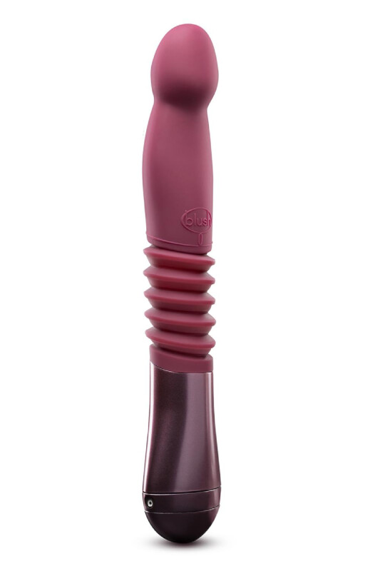 Вібратор із фрикціями Blush бордовий, 25.4 х 4.4 см - Изображение 2