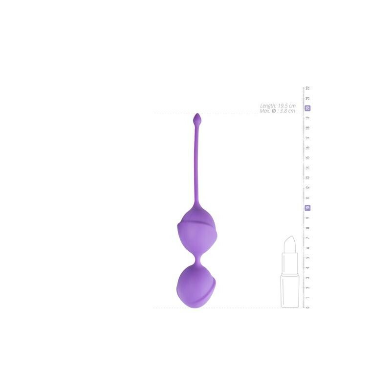 Вагінальні кульки подвійні Vagina Balls для вправ Кегеля, фіолетові - Зображення 3