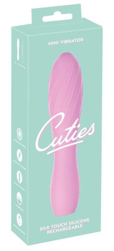 Вібратор Cuties рельєфний, рожевий, 14.2 х 3.3 см - Изображение 1