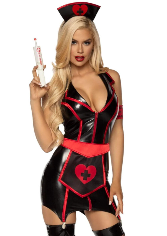 Костюм сексуальної медсестри S Naughty Nurse Leg Avenue, 4 предмети - Зображення 4