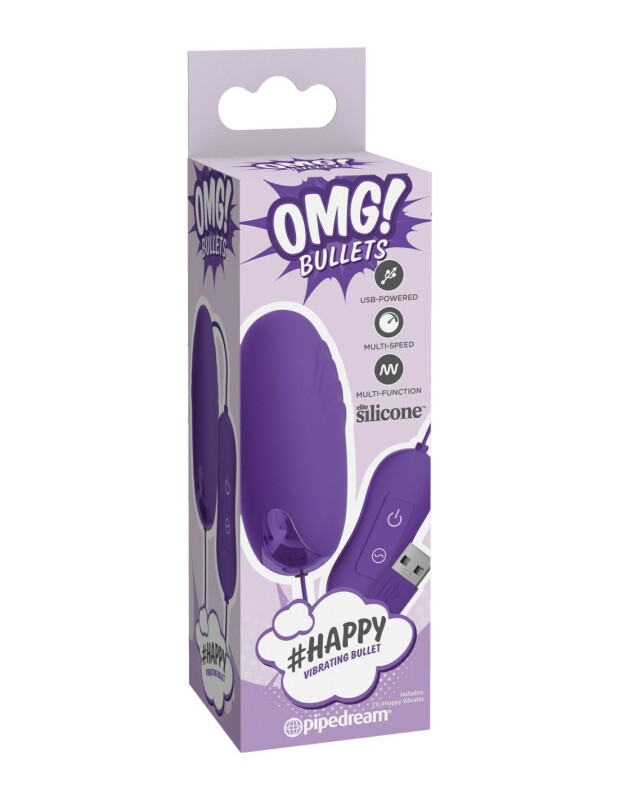 Віброкуля з пультом OMG! фіолетова, 6.5 х 3 см - Изображение 1