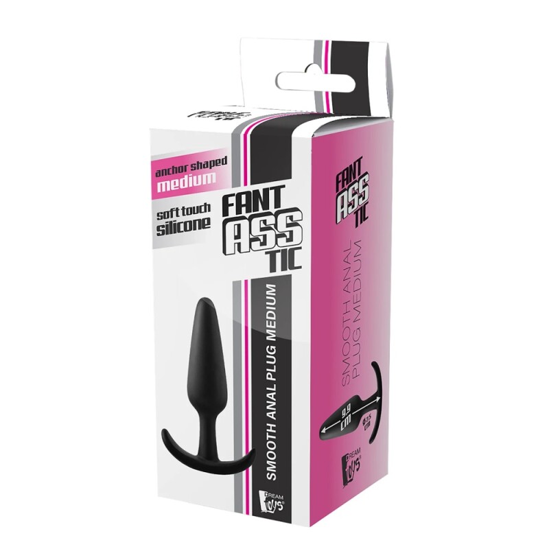 Анальна пробка Dream Toys Fantasstic з обмежувачем, чорна, 9.9 х 2.5 см - Зображення 1