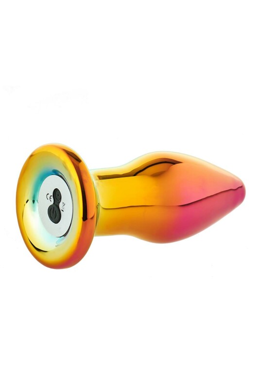 Анальний вібратор Dream Toys Glamour Glass з пультом, скляна, різнокольорова, 11 х 3.8 см - Изображение 3
