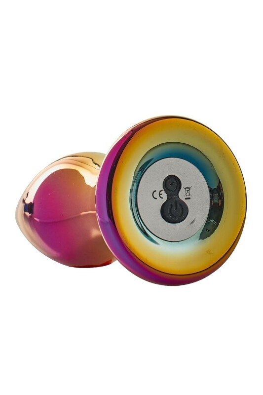 Анальний вібратор Dream Toys Glamour Glass з пультом, скляна, різнокольорова, 11 х 3.8 см - Изображение 4
