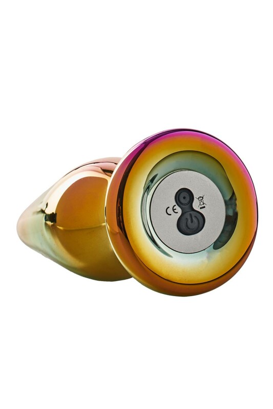 Анальна пробка з вібрацією Glamour Glass від Dream Toys, зі скла, різнокольорова, 12.5 х 2.6 см - Изображение 4