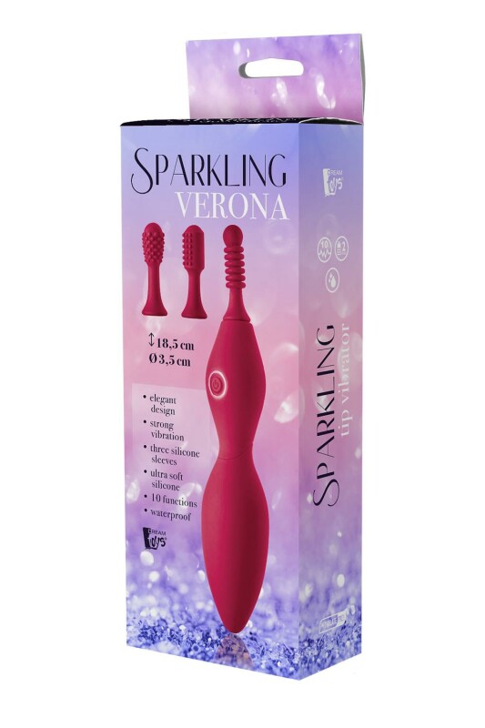 Вібратор для клітора Dream Toys Sparkling Verona з насадками, рожевий, 18.5 х 3.5 см - Зображення 1