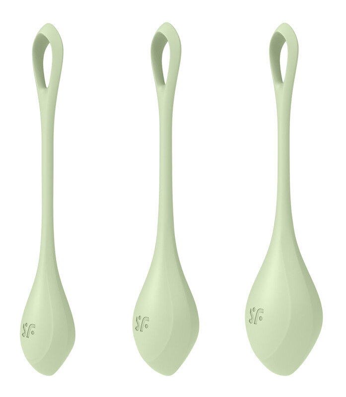 Набір вагінальних кульок Satisfyer Yoni Power 2 зелені, 3 шт - Зображення 4
