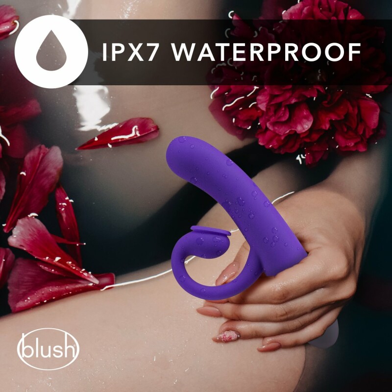 Вібратор-кролик Blush Oh Bunny із вакуумною стимуляцією, фіолетовий, 19.6 х 3.1 см - Изображение 5