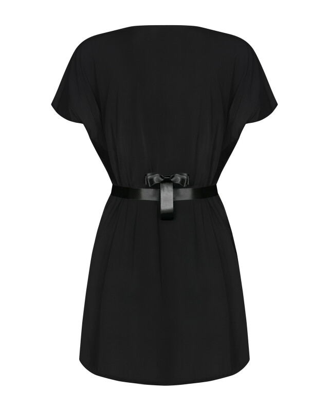 Сексуальний халат Obsessive Diyosa, L/XL, з атласним поясом, чорний - Изображение 5