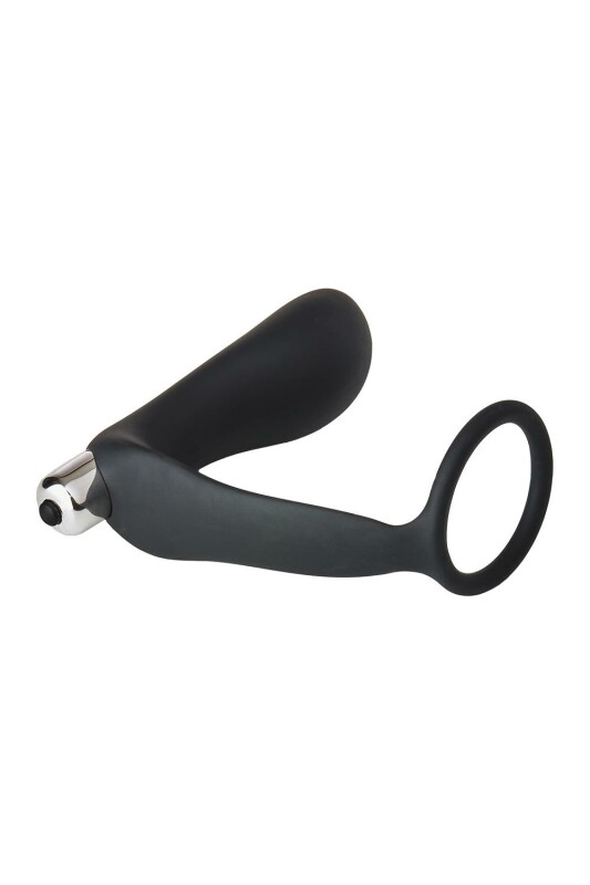 Вібромасажер простати Dream Toys Fantasstic з ерекційним цільцем, чорний, 12 х 3.4 см - Зображення 3