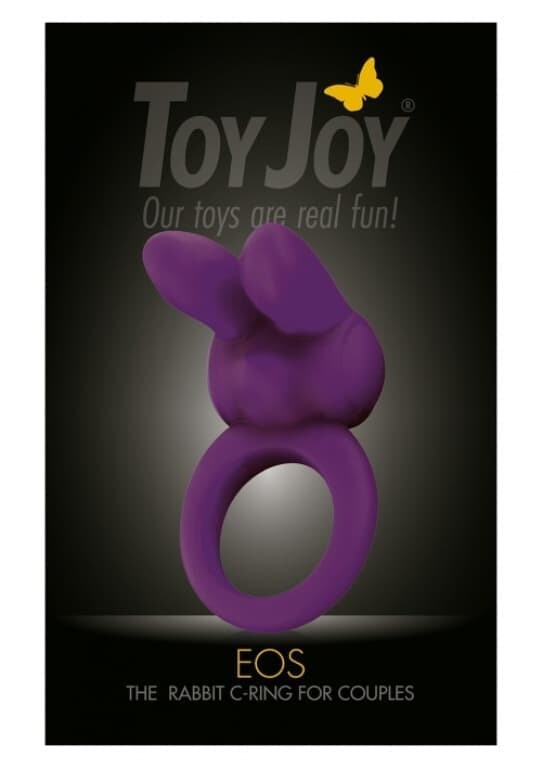 Вібро-ерекційне кільце TOY JOY з вушками для стимуляції клітора, фіолетове, 7 х 3 см - Зображення 2