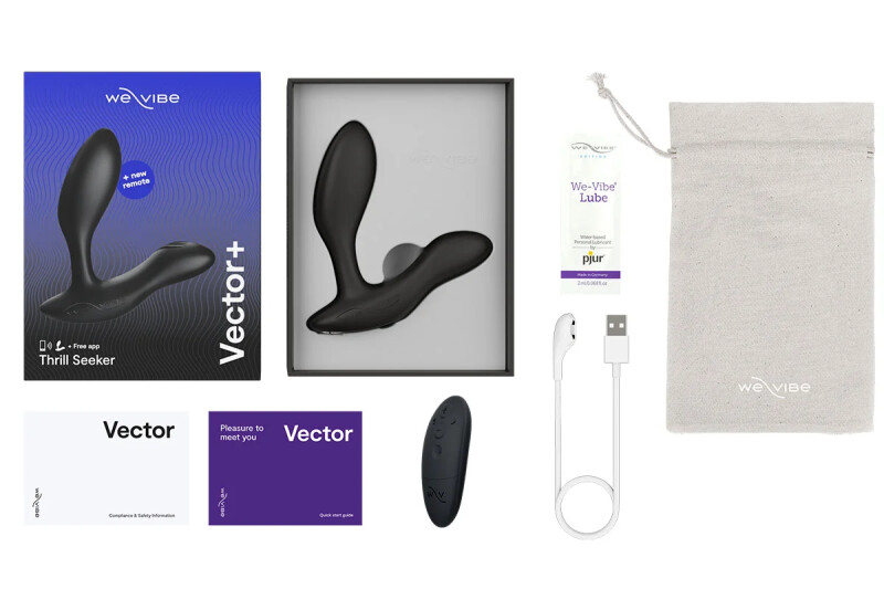 Масажер простати смарт Vector+ Royal Blue від We-Vibe (Вівайб) синій, 10.6 х 3 см - Изображение 5