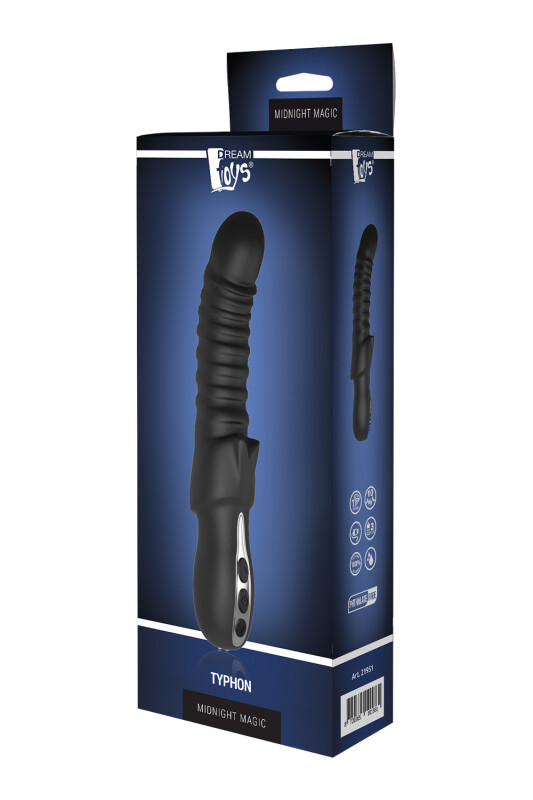 Вібратор рельєфний Dream Toys Midnight Magic із кліторальною стимуляцією чорний, 23 х 4 см - Изображение 1