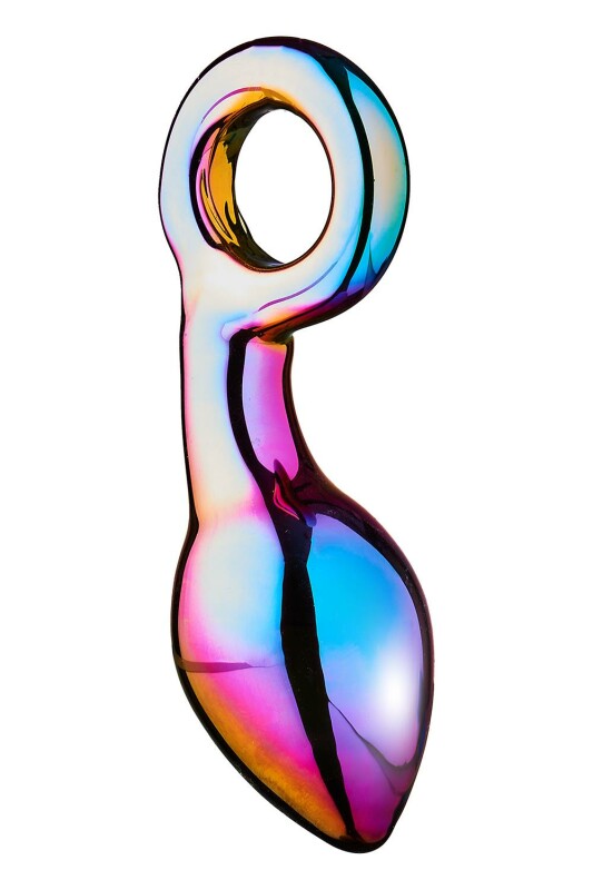 Анальна пробка Dream Toys Glamour Glass скляна, різнокольорова, 13 х 4.2 см - Зображення 6