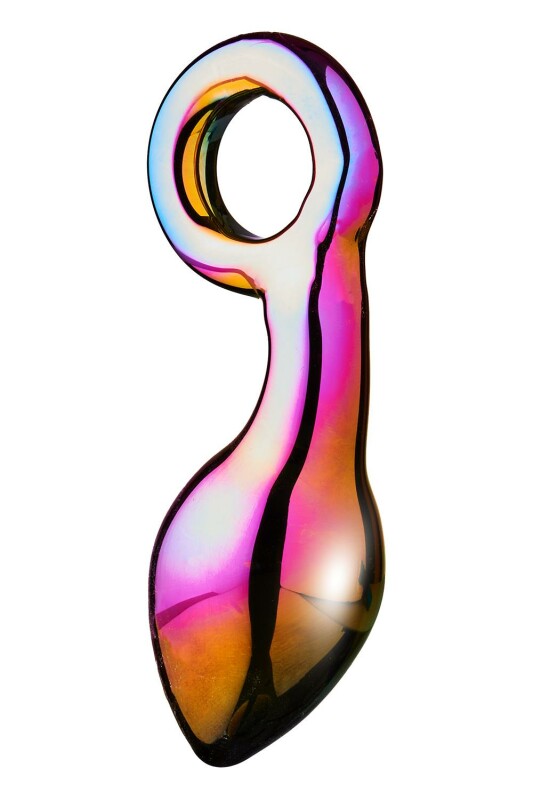 Анальна пробка Dream Toys Glamour Glass скляна, різнокольорова, 13 х 4.2 см - Зображення 7
