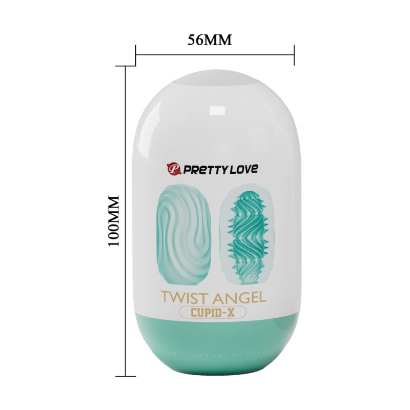Мінімастурбатор Pretty Love Twist Angel Cupid X Egg, м'ятний, 10 х 5.6 см - Изображение 4