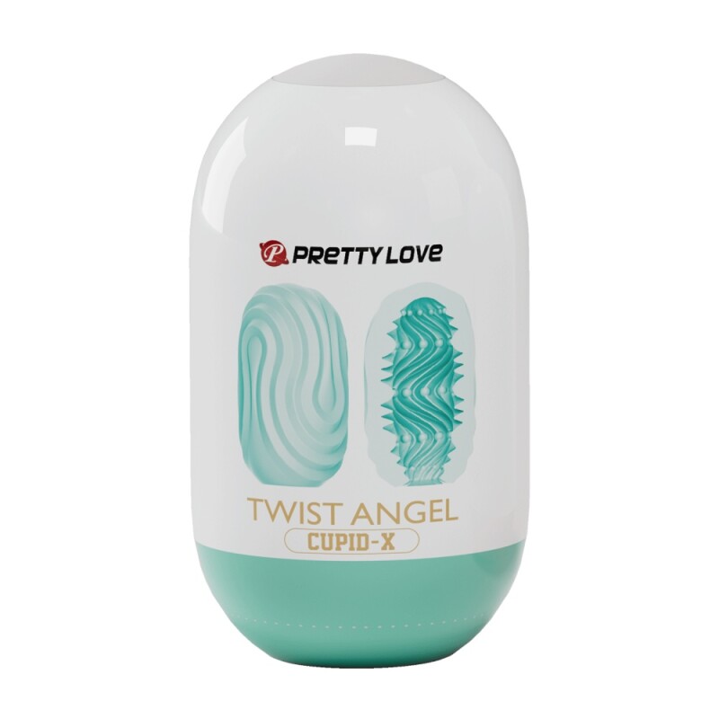 Мінімастурбатор Pretty Love Twist Angel Cupid X Egg, м'ятний, 10 х 5.6 см - Изображение 5