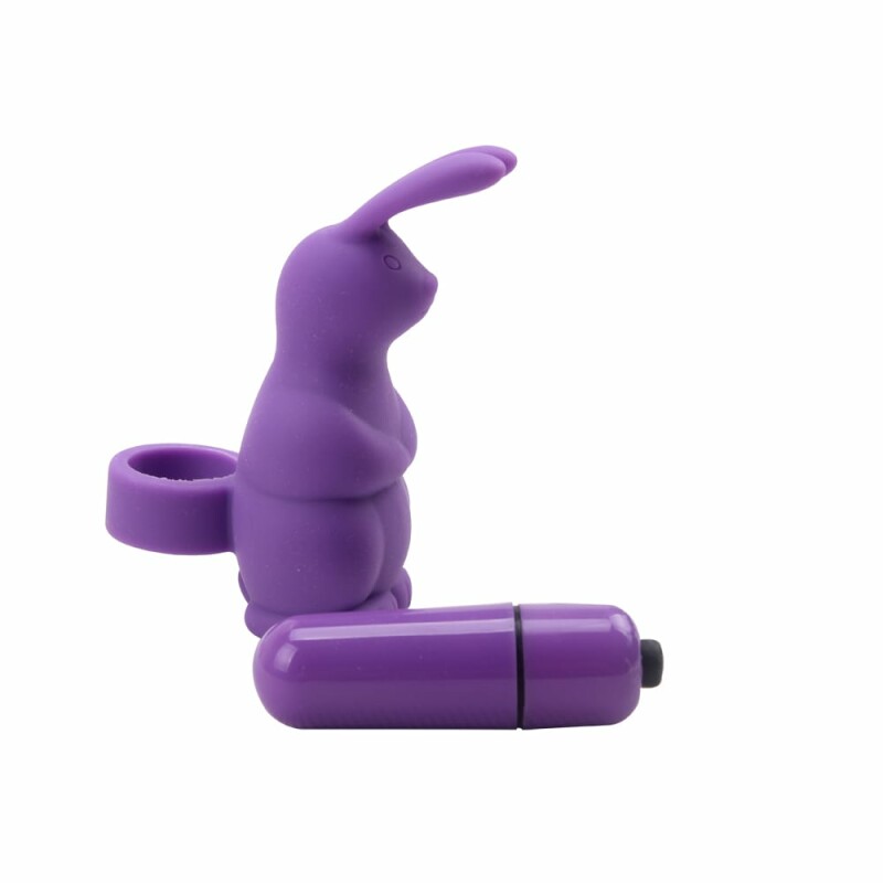 Вібратор на палець Chisa Sweetie Rabbit, фіолетовий, 10 х 3.2 см - Зображення 2