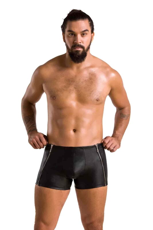 Чоловічі шорти L/XL Passion Men Short Matt, з блискавками, чорні