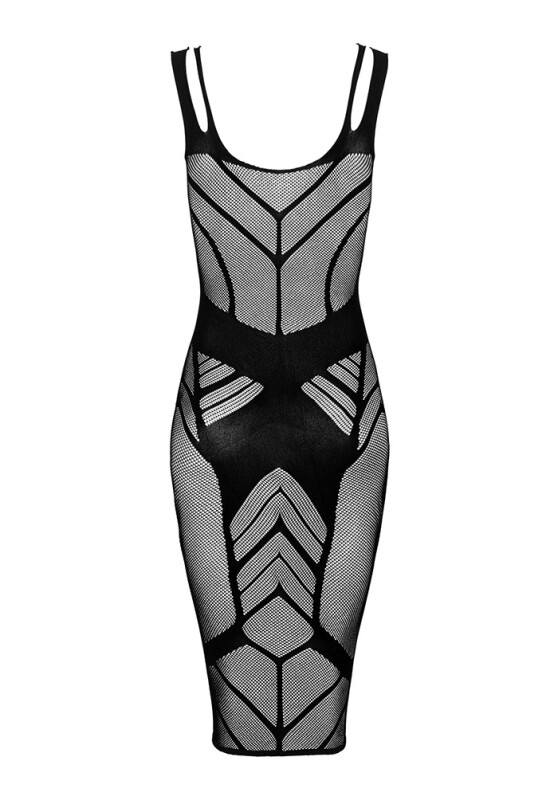 Сукня еротична Obsessive D609, із сітки, чорна, розмір One Size - Изображение 4