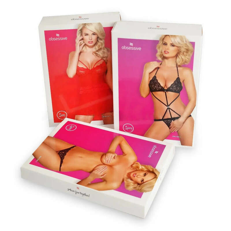 Сукня еротична Obsessive D609, із сітки, чорна, розмір One Size - Изображение 5