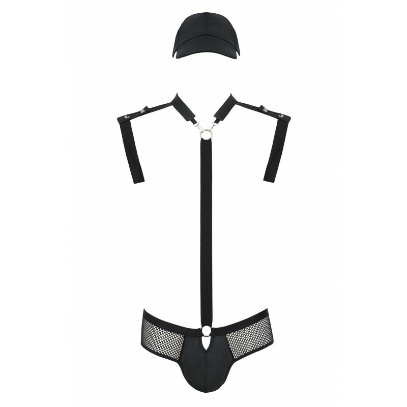 Чоловічий костюм у вигляді боді з кепкою Passion Man Set John, L/XL - Зображення 2