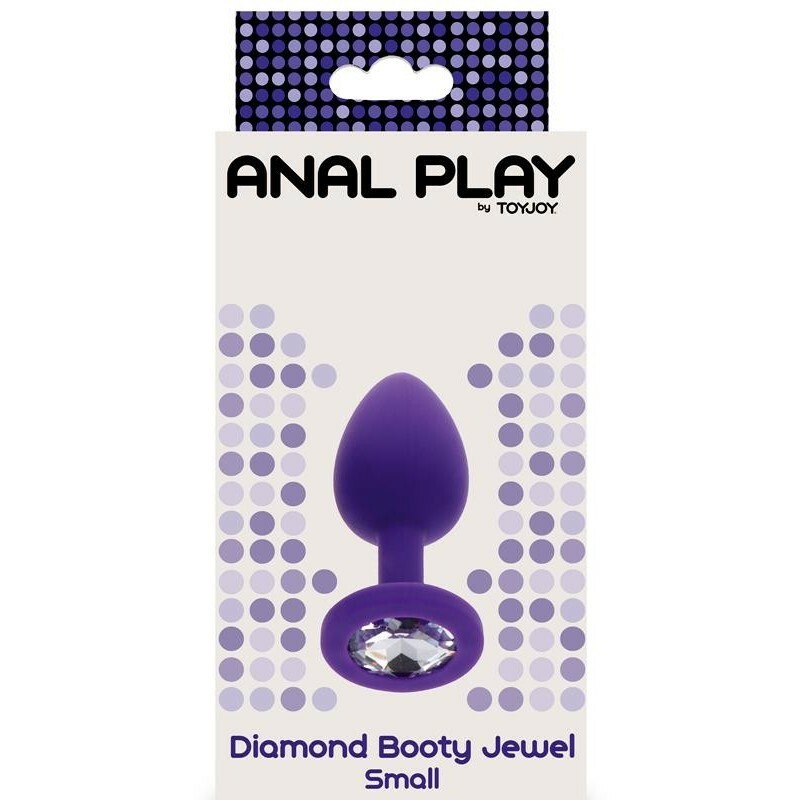 Анальна пробка S з кристалом Toy Joy, фіолетова, 7 х 2.5 см - Изображение 1