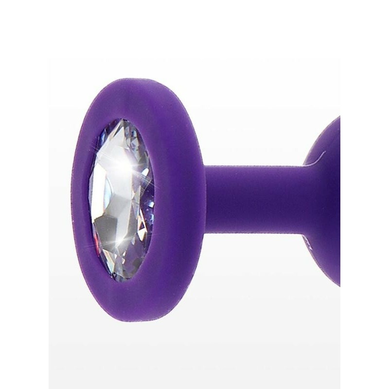 Анальна пробка S з кристалом Toy Joy, фіолетова, 7 х 2.5 см - Изображение 3