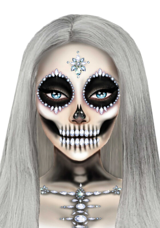 Маска скелета зі страз Leg Avenue Skeleton, O/S, різнокольорова - Изображение 1