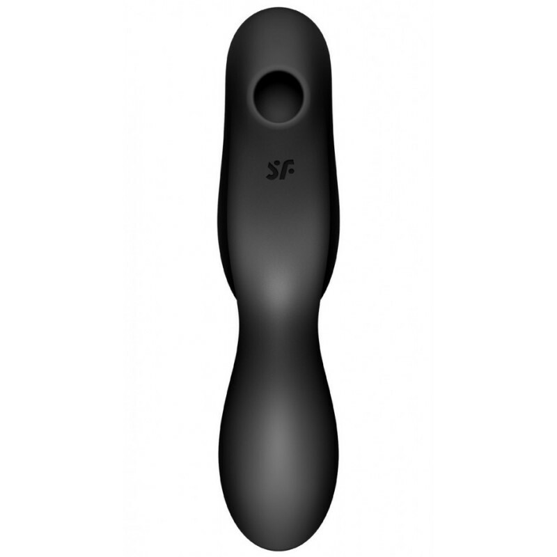 Вібратор подвійний Satisfyer Curvy Trinity 2 з вакуумною стимуляцією, чорний, 16.8 х 4.4 см - Изображение 2