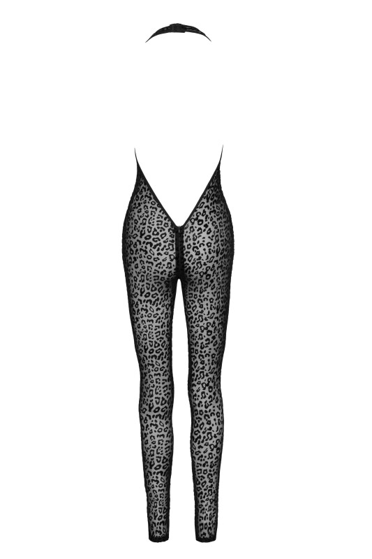 Бодістокінг сексуальний з леопардовим принтом M F286 Noir Handmade, чорний - Зображення 4