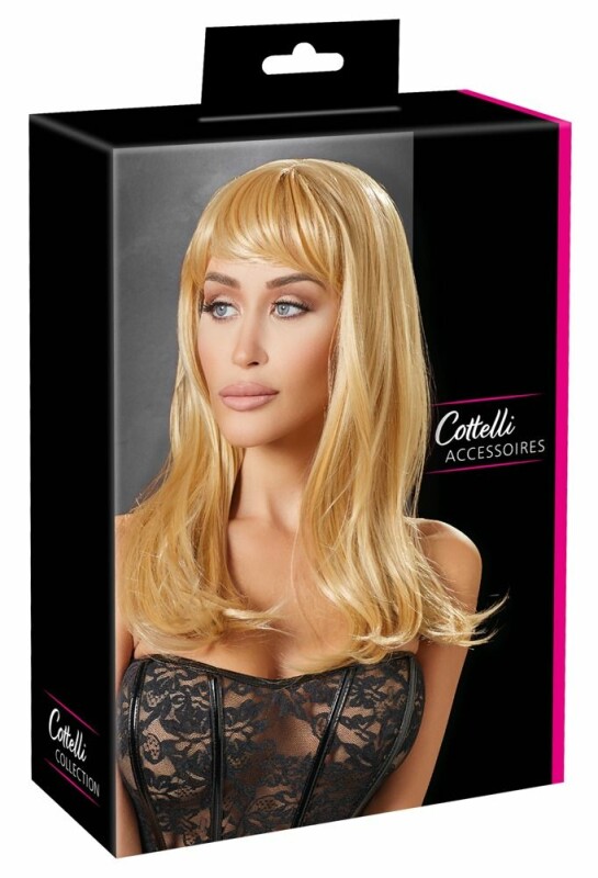 Перука довга з чубчиком Cottelli, блонд, 45 см - Изображение 1