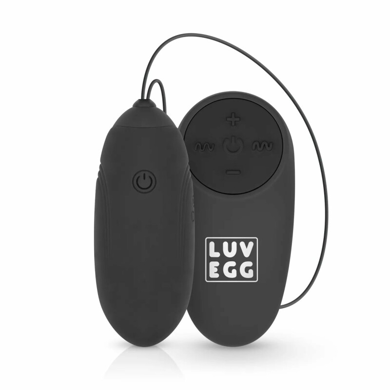 Віброяйце з пультом Easytoys Luv Egg, силіконове, чорне, 6.5 х 3.5 см - Зображення 1