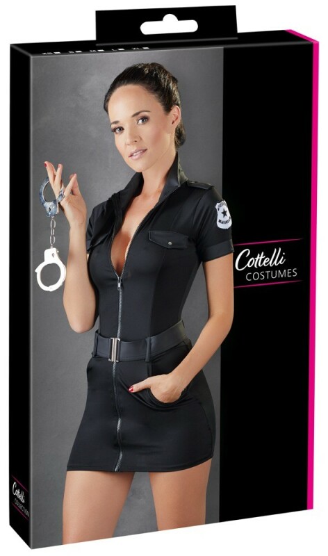 Костюм поліцейської сексуальний Cottelli Police Dress, S, чорний - Изображение 7