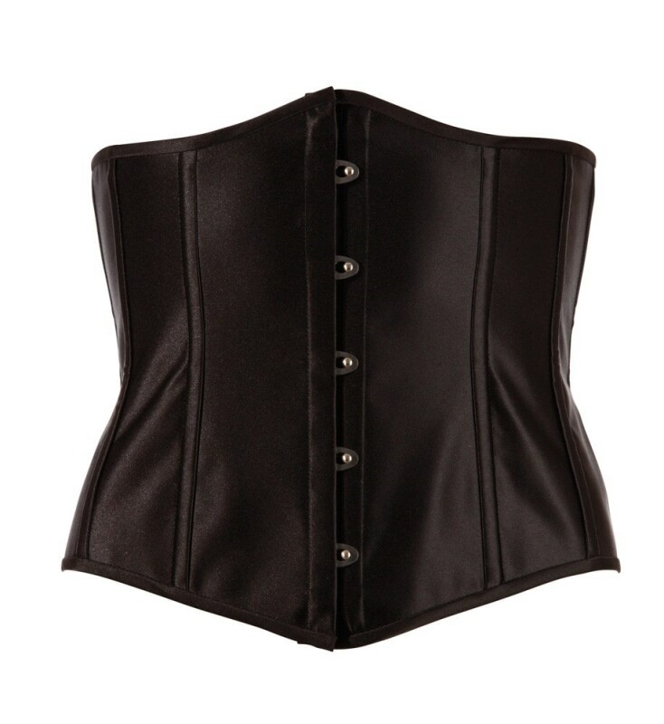Корсет з відкритим бюстом, S, Cottelli Collection Party Corset Open Cup на талію, чорний - Изображение 3