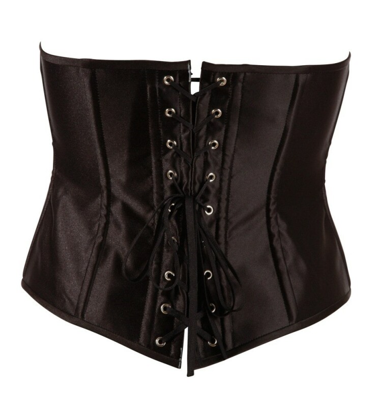 Корсет з відкритим бюстом, S, Cottelli Collection Party Corset Open Cup на талію, чорний - Изображение 4