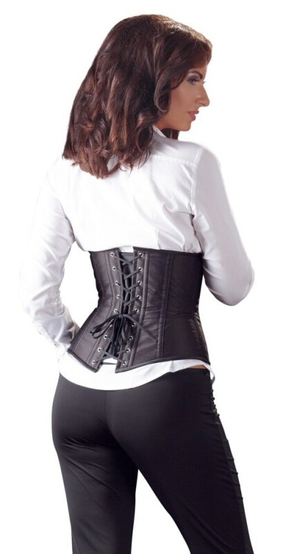 Корсет з відкритим бюстом, S, Cottelli Collection Party Corset Open Cup на талію, чорний - Изображение 2