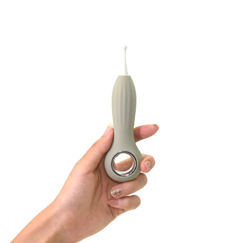 Вібратор для клітора Sweet Em Vibe Pen з трьома насадками, сірий, 14.5 х 4.2 см - Зображення 5