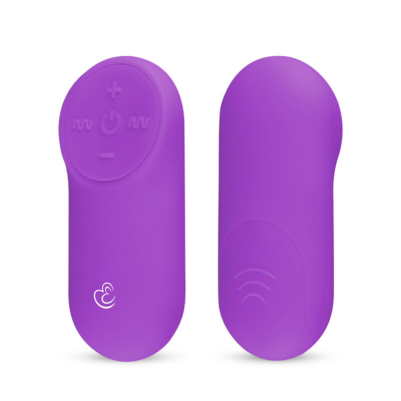 Віброяйце з дистанційним пультом Easytoys, фіолетове, 7 х 3.5 см - Зображення 2