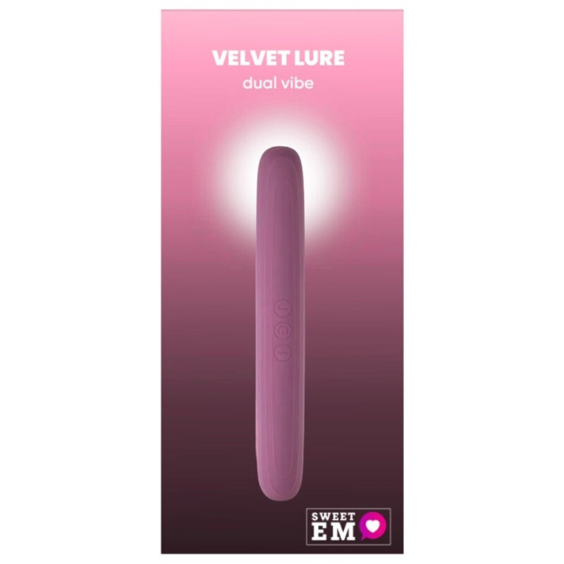 Вібратор двосторонній Sweet Em Dual Vibe силіконовий, фіолетовий, 22 х 3 см - Зображення 1
