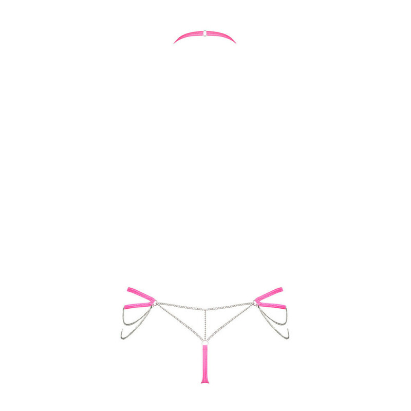 Сексуальний комплект Chainty set pink L/XL, рожевий - Изображение 2