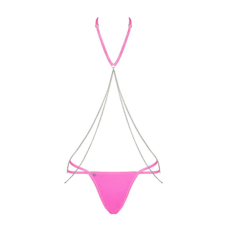 Сексуальний комплект Chainty set pink L/XL, рожевий - Изображение 3