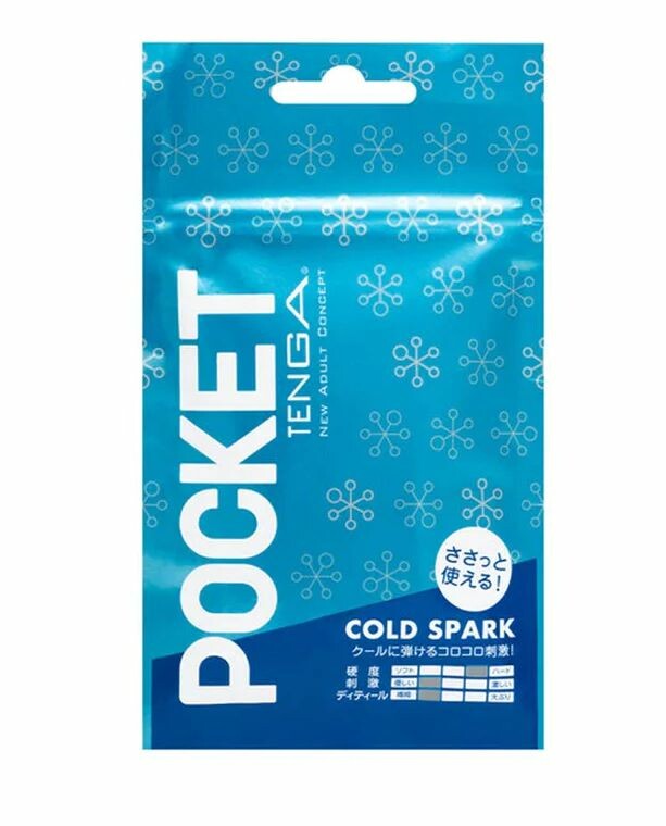 Міні мастурбатор нереалістичний Tenga Pocket Cold Spark, з рельєфом, білий, 7.5 х 5.5 см - Изображение 3