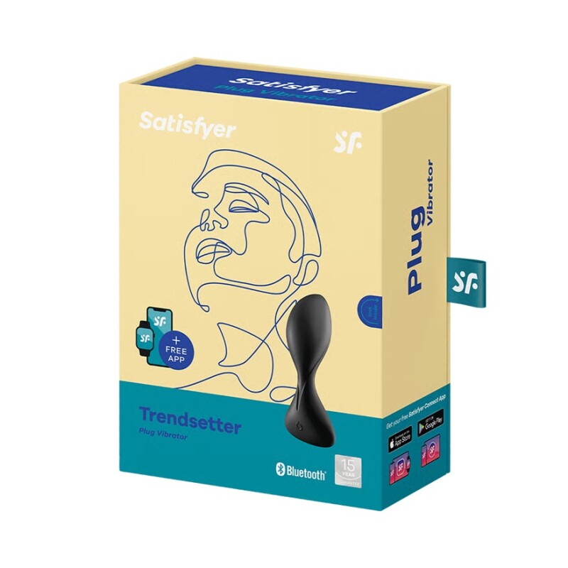 Анальний вібратор Satisfyer Trendsetter з додатком, чорний, 11.2 х 5 см - Изображение 1