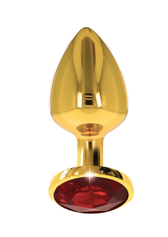 Анальна пробка Taboom, L, Diamond Jewel з кристалом, золота, 9.5 x 4 см - Изображение 1