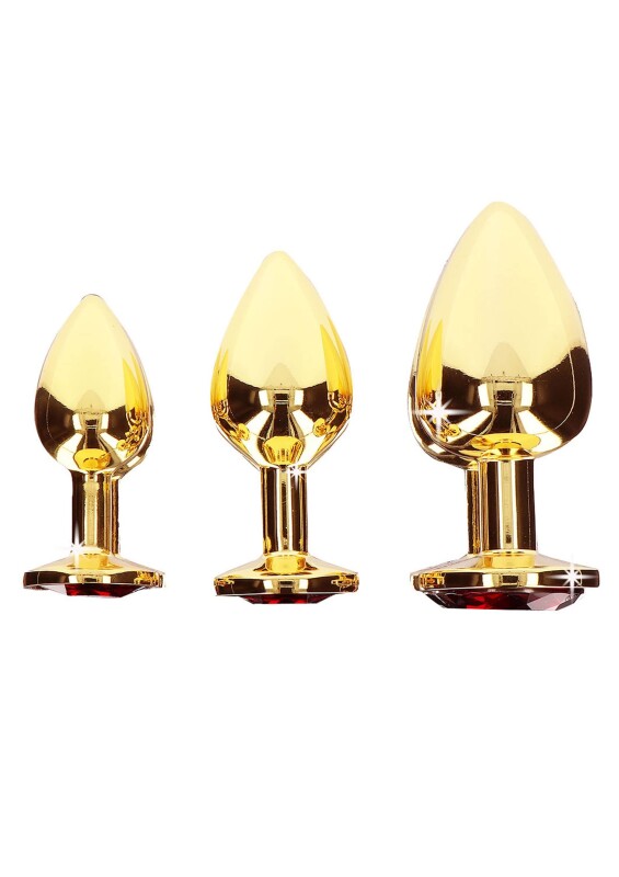 Анальна пробка Taboom, L, Diamond Jewel з кристалом, золота, 9.5 x 4 см - Изображение 4
