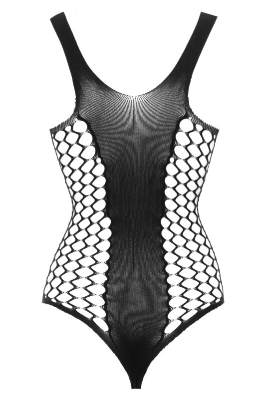 Боді сексуальне з відкритими грудьми One Size Besired, чорне - Изображение 4