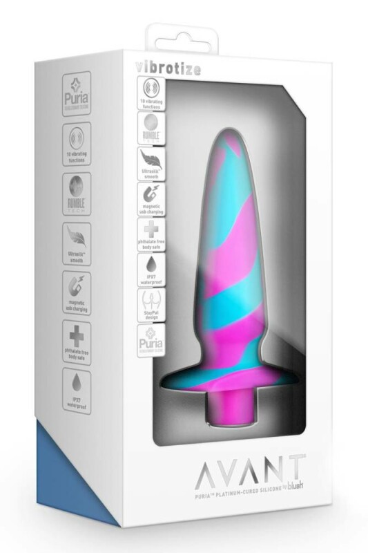 Анальна пробка з вібрацією Blush Avant рожево-блакитна, 12.7 х 3.1 см - Изображение 1