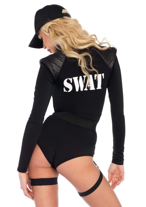 Костюм сексі поліцейської S Leg Avenue SWAT Babe, 5 предметів, чорний - Изображение 1