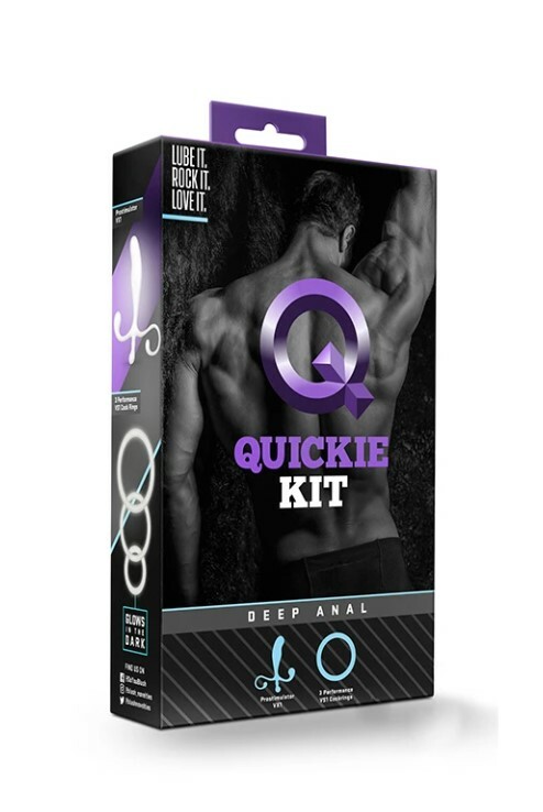 Масажер простати з набором кілець Blush quickie kit, білий, 12.5 см x 2.5 см - Зображення 1